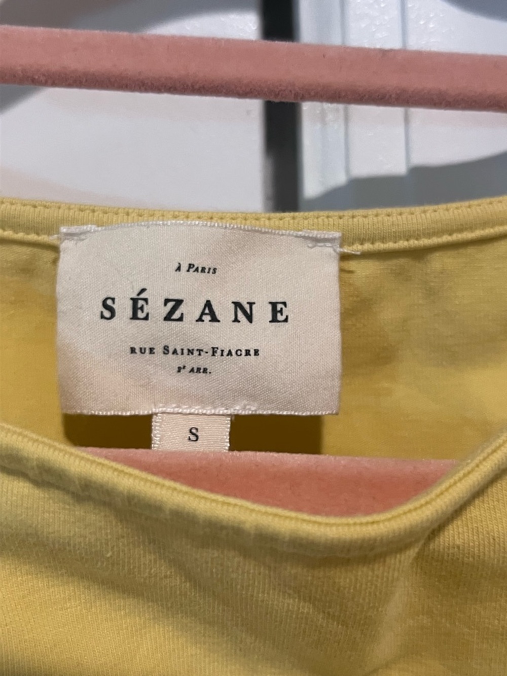 Sézane Pippa Short Tie-Waist Dress in Pastel Yellow - Picture 4 of 6